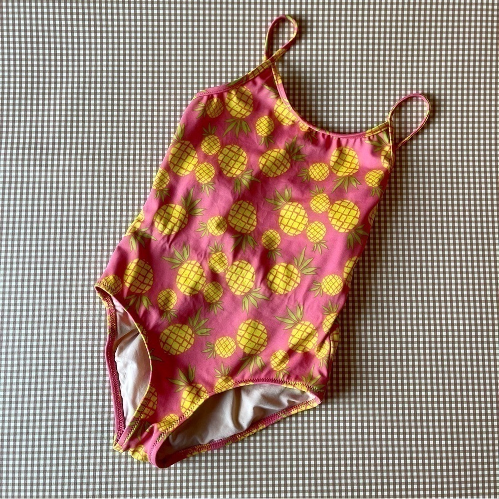 Crewcuts pineapple print‎ swimsuit. Girl size 10